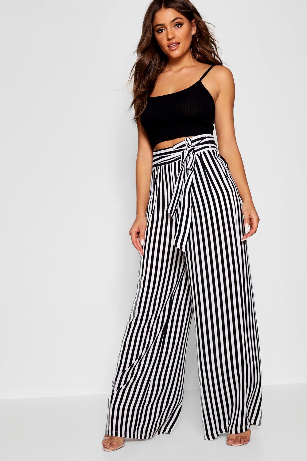 wide striped trousers