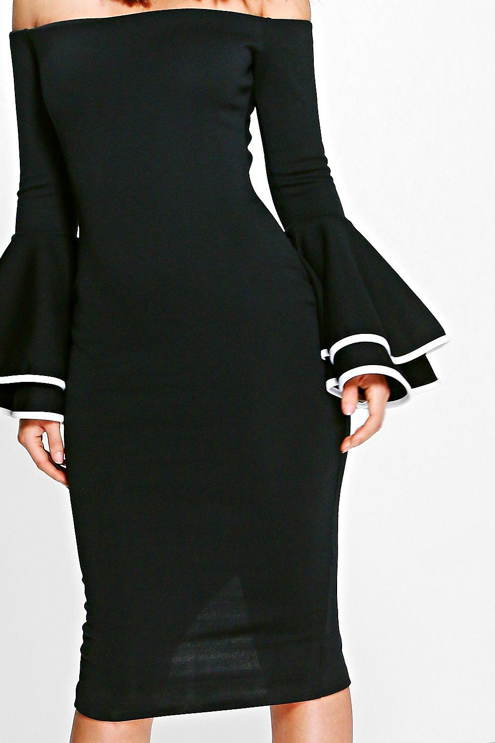 Flare Sleeve Dress