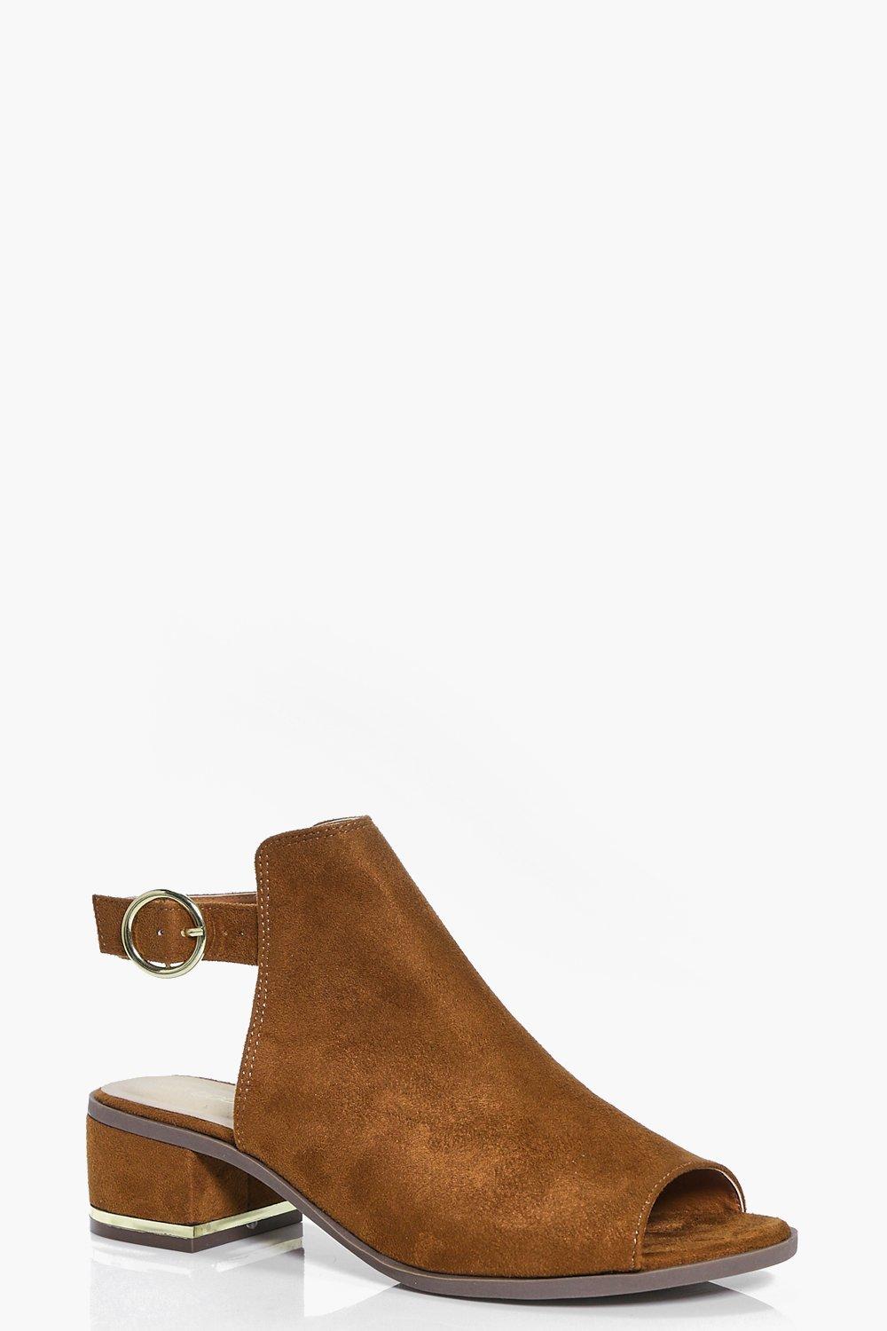 Mia Metallic Trim Peeptoe Shoe Boot