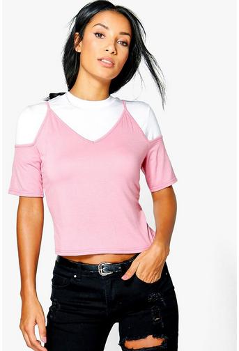 Kelly Cold Shoulder 2 in 1 Cami