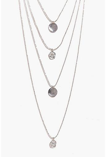 Paige 4 Layer Coin Charm Necklace