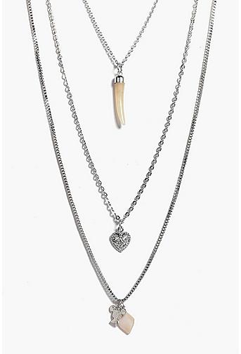 Bella Horn Layered Necklace