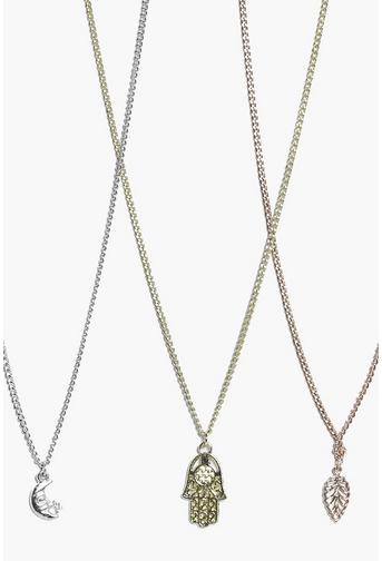 Maria Charm Mixed Metal Necklace Pack