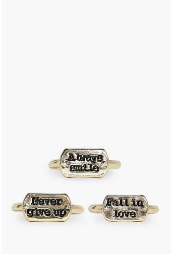 Poppy Advice Slogan Ring Pack