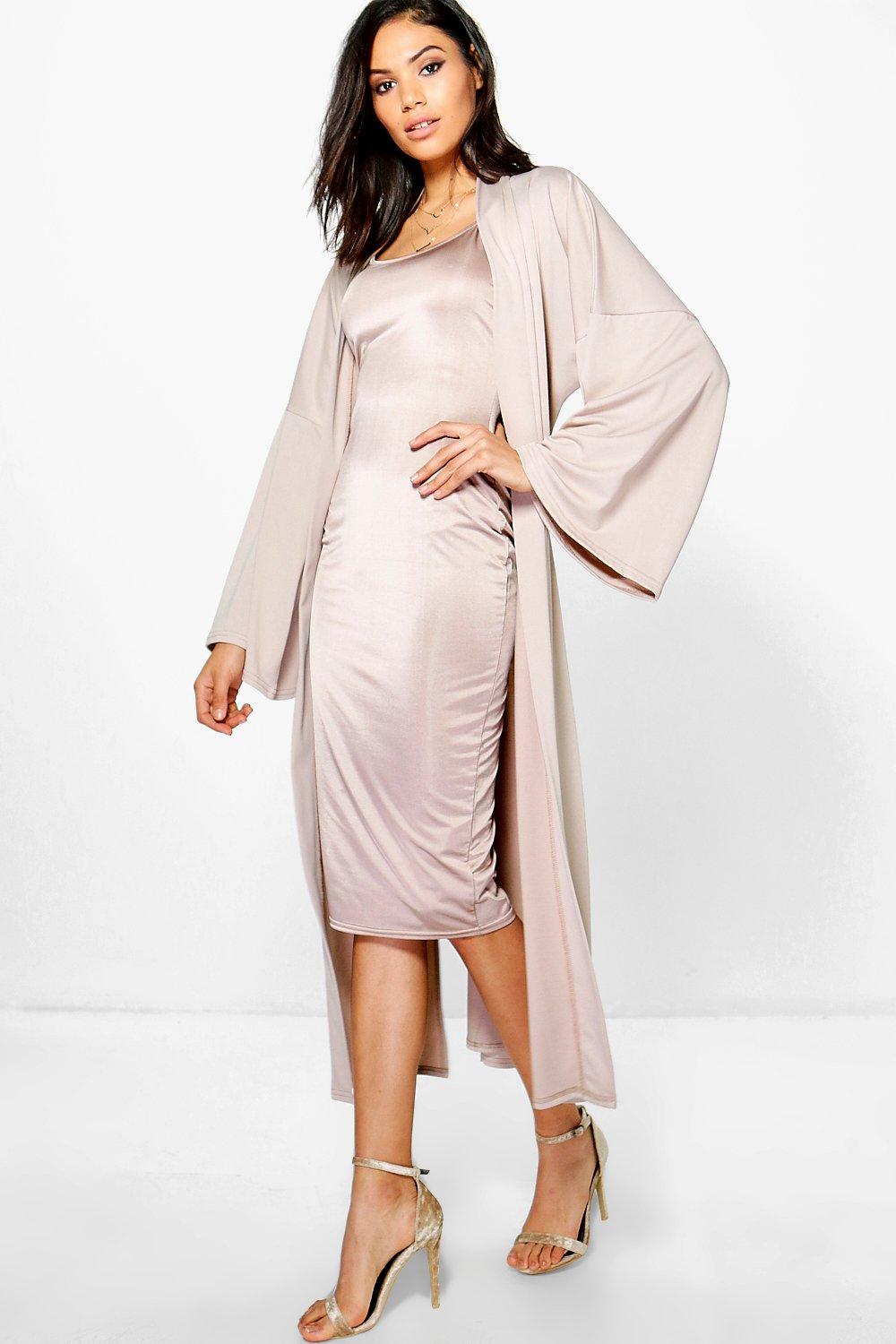 midi dress and duster co ord