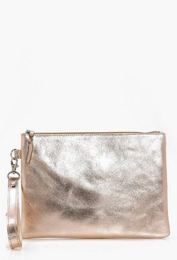 Daisy Boutique Distressed Leather Clutch