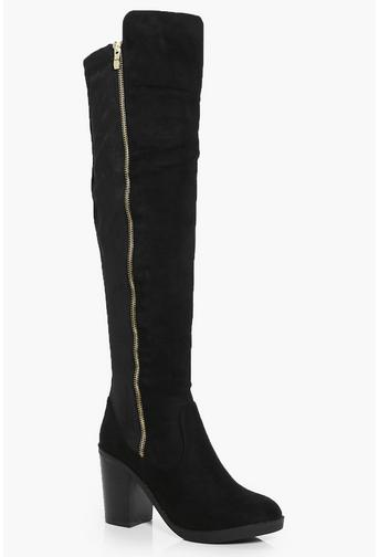 Lena Zip Side Over The Knee Boot