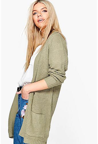 Leah Open Front Cardigan With Pockets