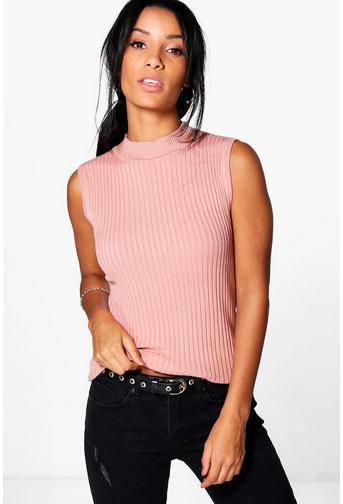 Elizabeth Sleeveless Turtle Neck Knit Tank