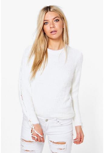 Zoe Lace Detail Sleeve Jumper