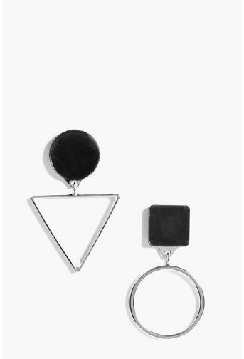 Millie Geometric Contrast Earrings