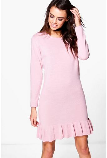 Rosie Ruffle Hem Knitted Dress