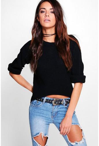 Julia Curved Hem Jumper