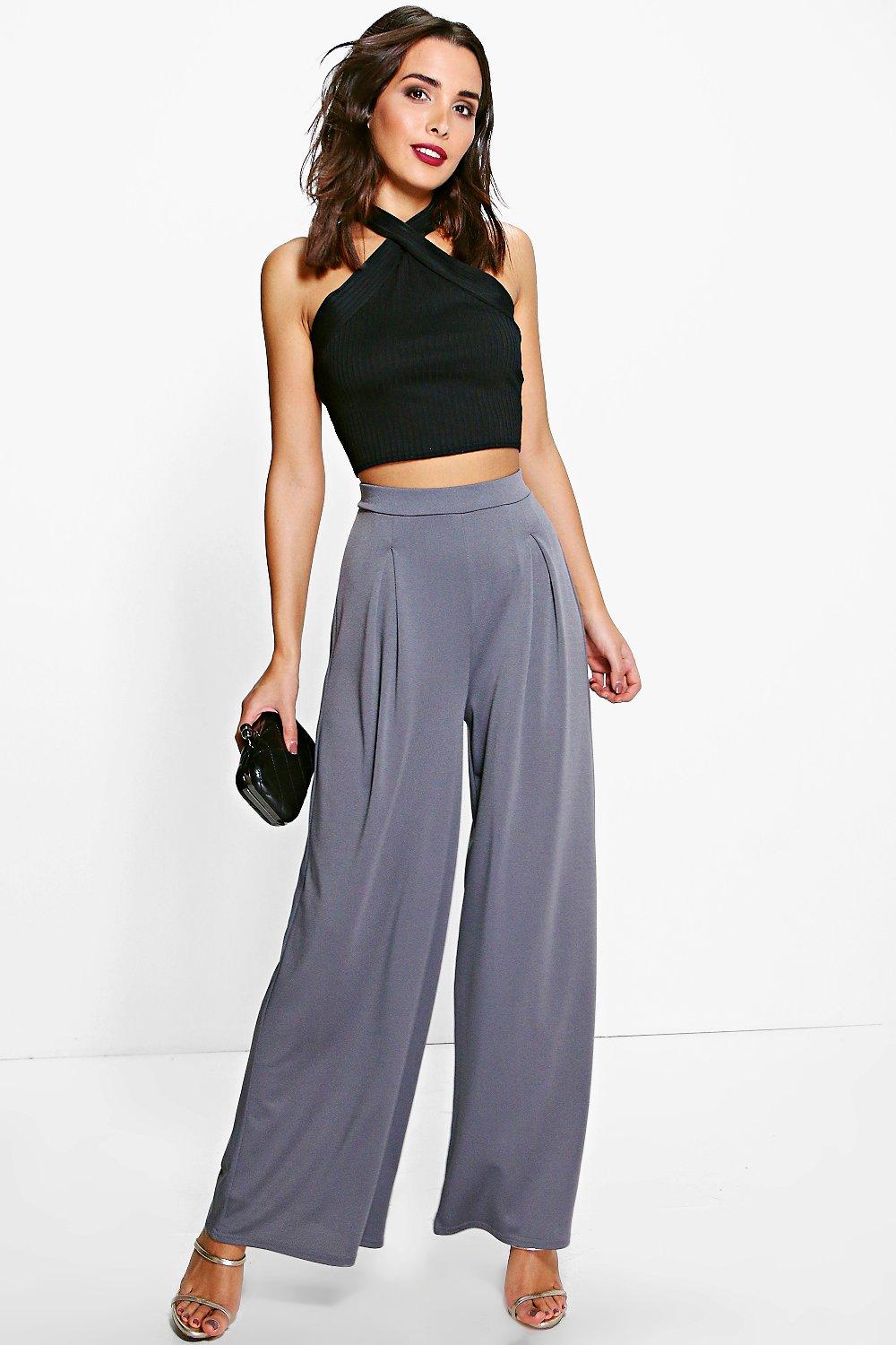boohoo ribbed trousers