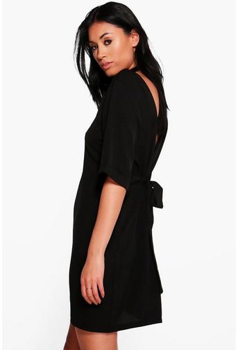 Sara Tie Back Short Sleeved Shift Dress