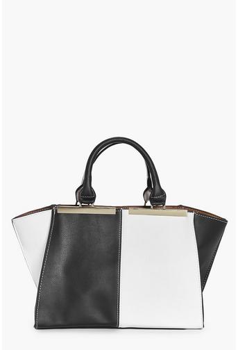 Faye Colour Block Metal Detail Day bag