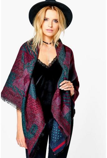 Madeleine Oversize Aztec Cape