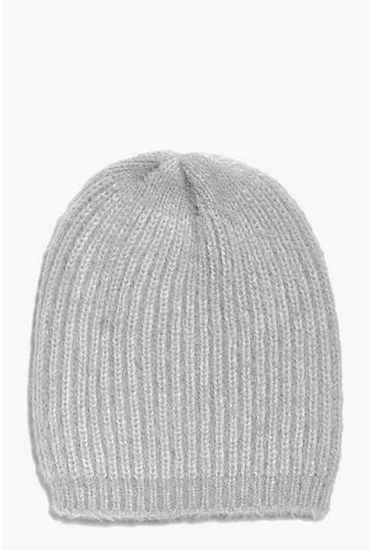 Lizzie Faux Mohair Boyfriend Beanie Hat