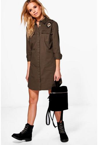 Philly Badge Detail Shirt Dress