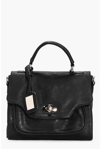 Lara Metal Look Pocket Structured Day Bag