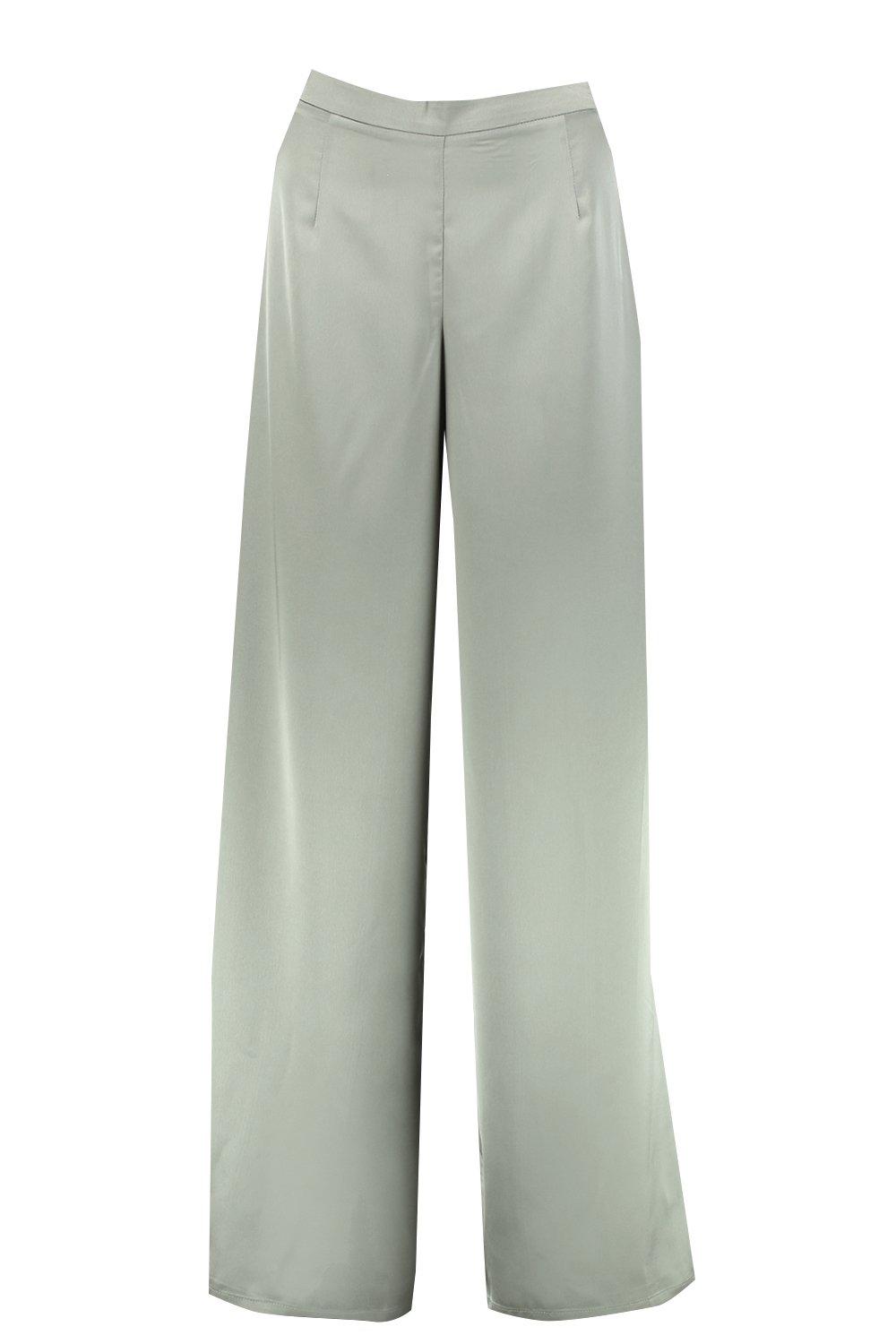 satin wide leg trousers