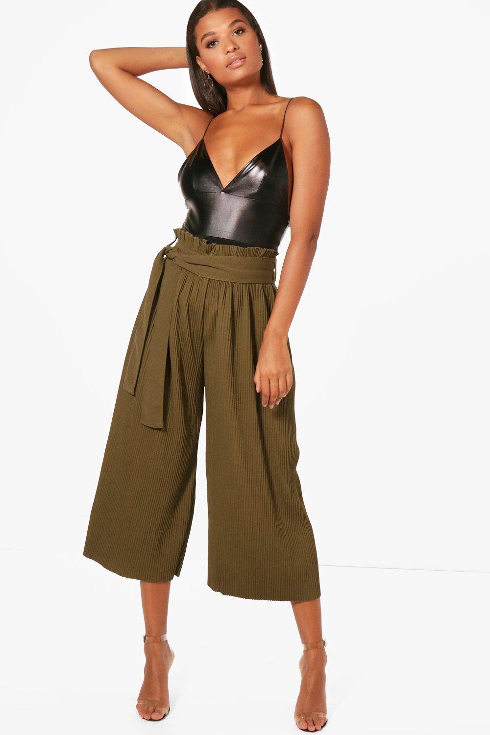 cropped wide leg trousers