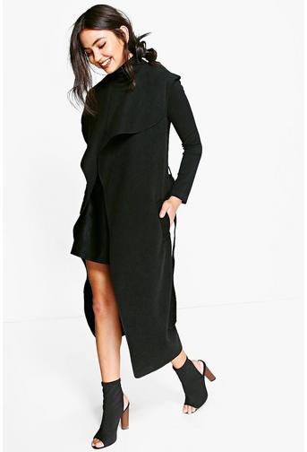 Olivia Sleeveless Waterfall Coat