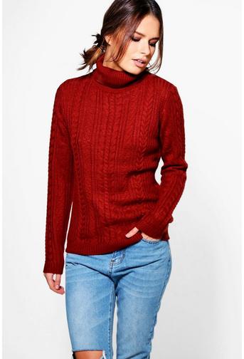 Alice Turtle Neck Cable Jumper