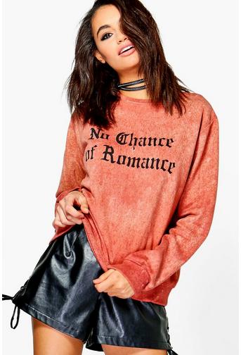 Tilly Washed Slogan Sweatshirt