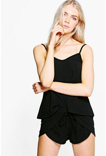 Eloise Rib Knit Lounge Shorts & Vest Set