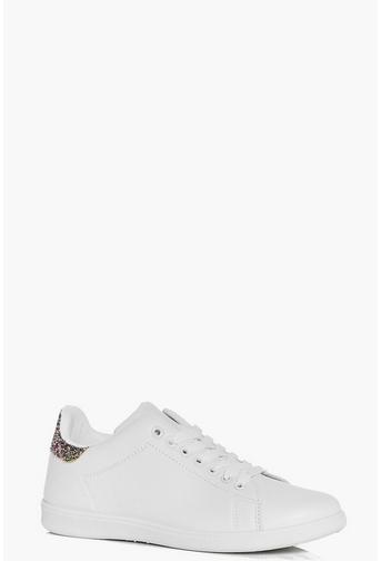 Mya Glitter Back Lace Up Trainer