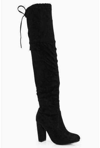 Rebecca Block Heel Over The Knee Boot