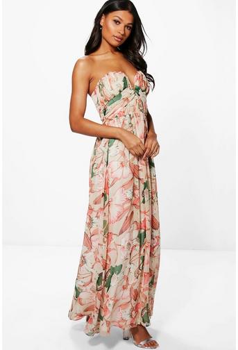 Boutique Kelly Floral Bandeau Maxi Dress