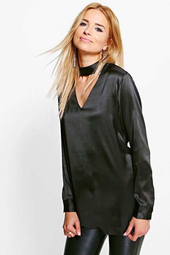 choker shirt long sleeve