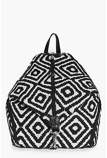 Amelia Mono Aztec Triangle Backpack