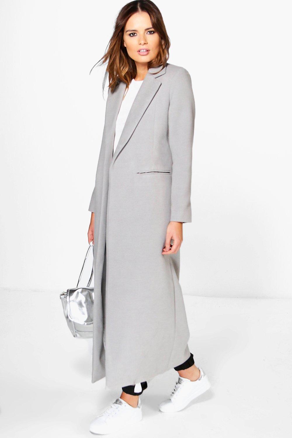 Boohoo Womens Keira Maxi Length Tailored Coat | eBay