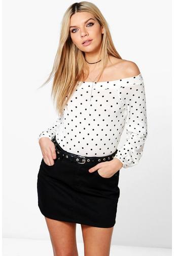 Dorothy Polka Dot Bardot Top