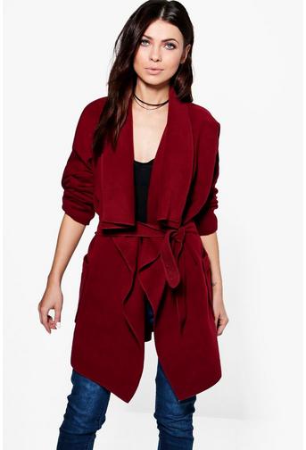 Georgia Waterfall Wool Look Coat