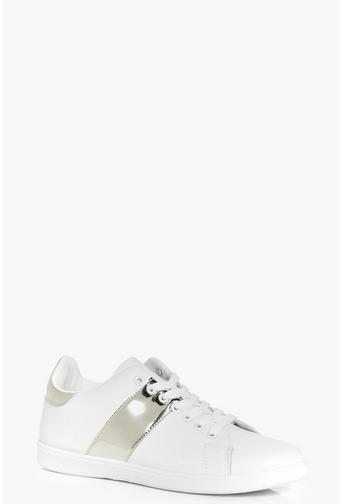 Ellie Metallic Stripe Lace Up Trainer