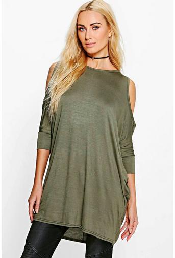 Christina Cold Shoulder Batwing T-Shirt
