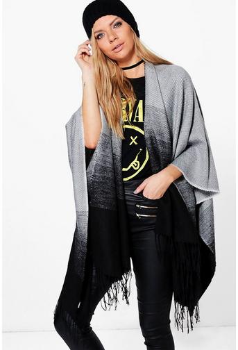 Saskia Ombre Tassel Edge Cape