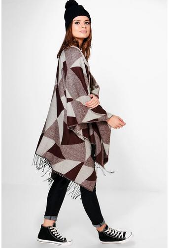 Amelia Geo Patterned Cape