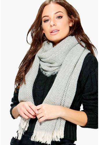 Sadie Fringed Edge Oversize Scarf