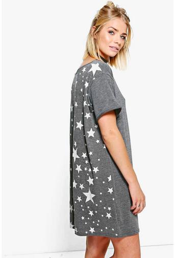 Devon Star Back Print T-Shirt Dress