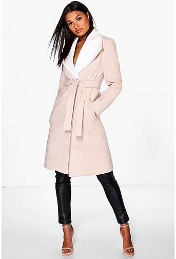 Saskia Wool Coat With Contrast Collar