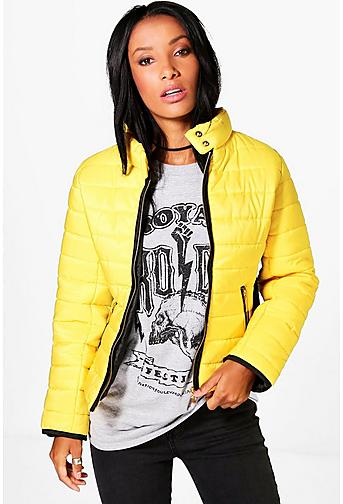 Lily Quilted Contrast Panel Jacket