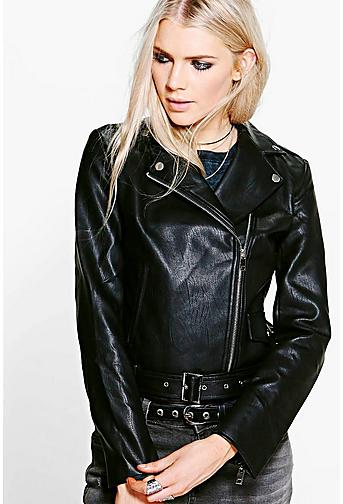 Jasmine PU Leather Biker Jacket