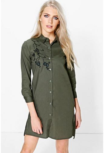 Lolita Oriental Embroidary Shirt Dress