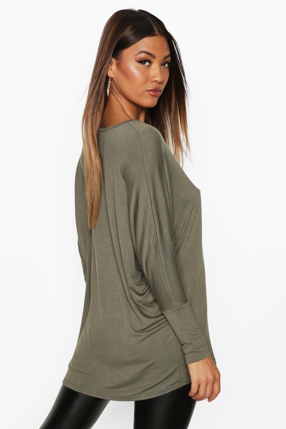 Boohoo Womens Jasmin Long Sleeve Oversized T-Shirt | eBay