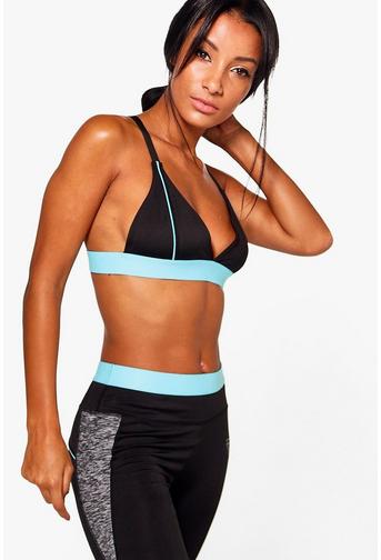 Heather Fit Cross Back Sports Bra